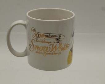 Vintage Disney Snow White 50th Anniversary 1987 Mug (S322)