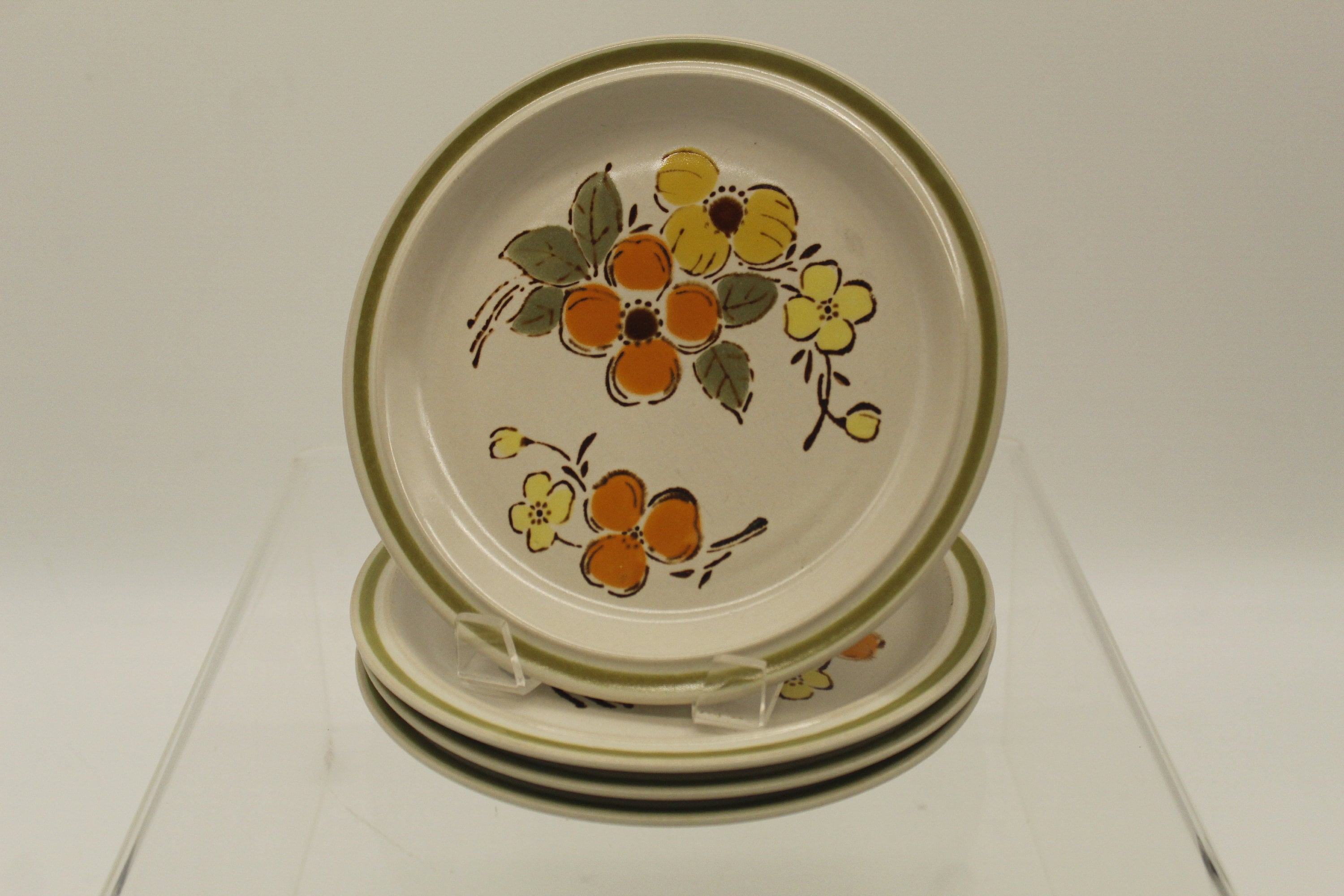 石川隆児　flower rim plate 70s Flower Rim Plate - Etsy
