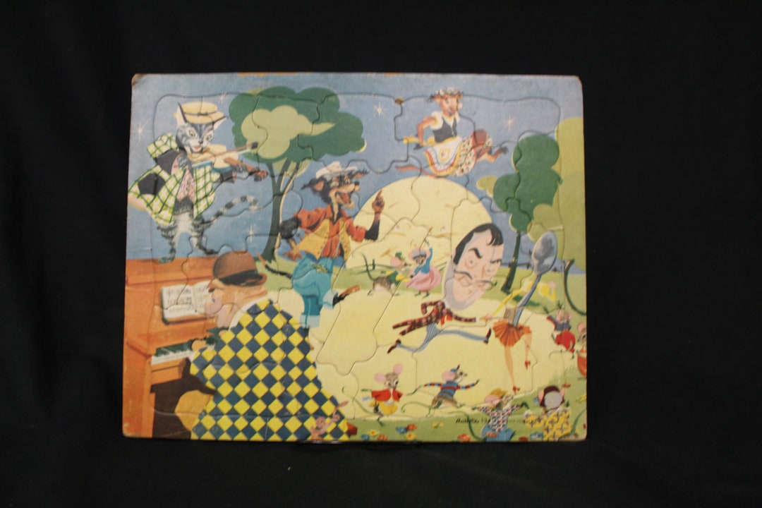 Vintage 'hey Diddle Diddle' Built Rite Puzzle V5367 - Etsy