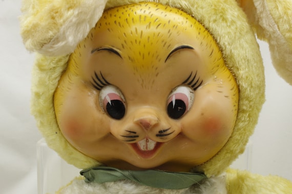 Vintage Rushton Yellow Bunny Rabbit Plush (V7641) - Etsy