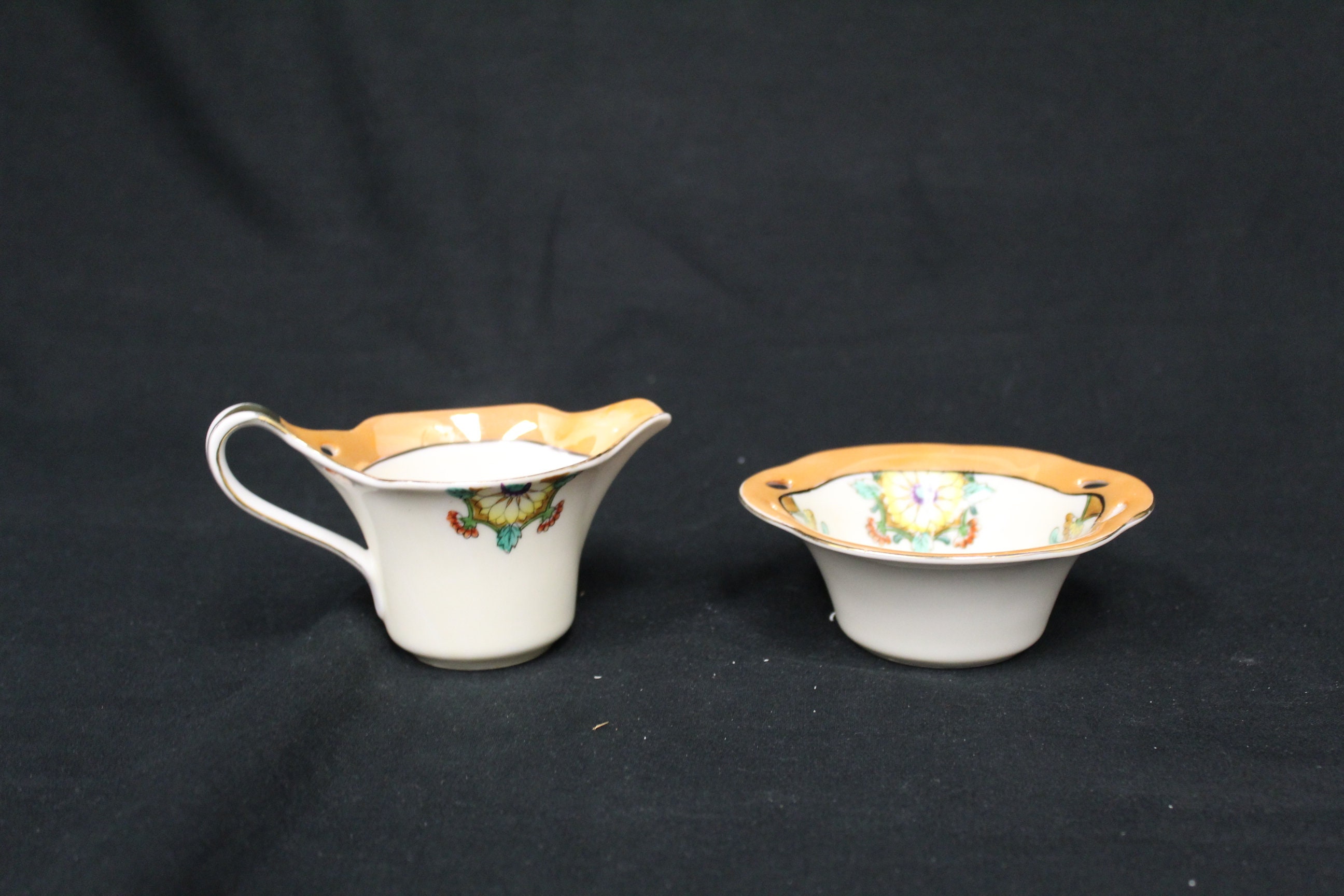 Vintage Noritake Small Creamer & Sugar Set V2951 | Etsy