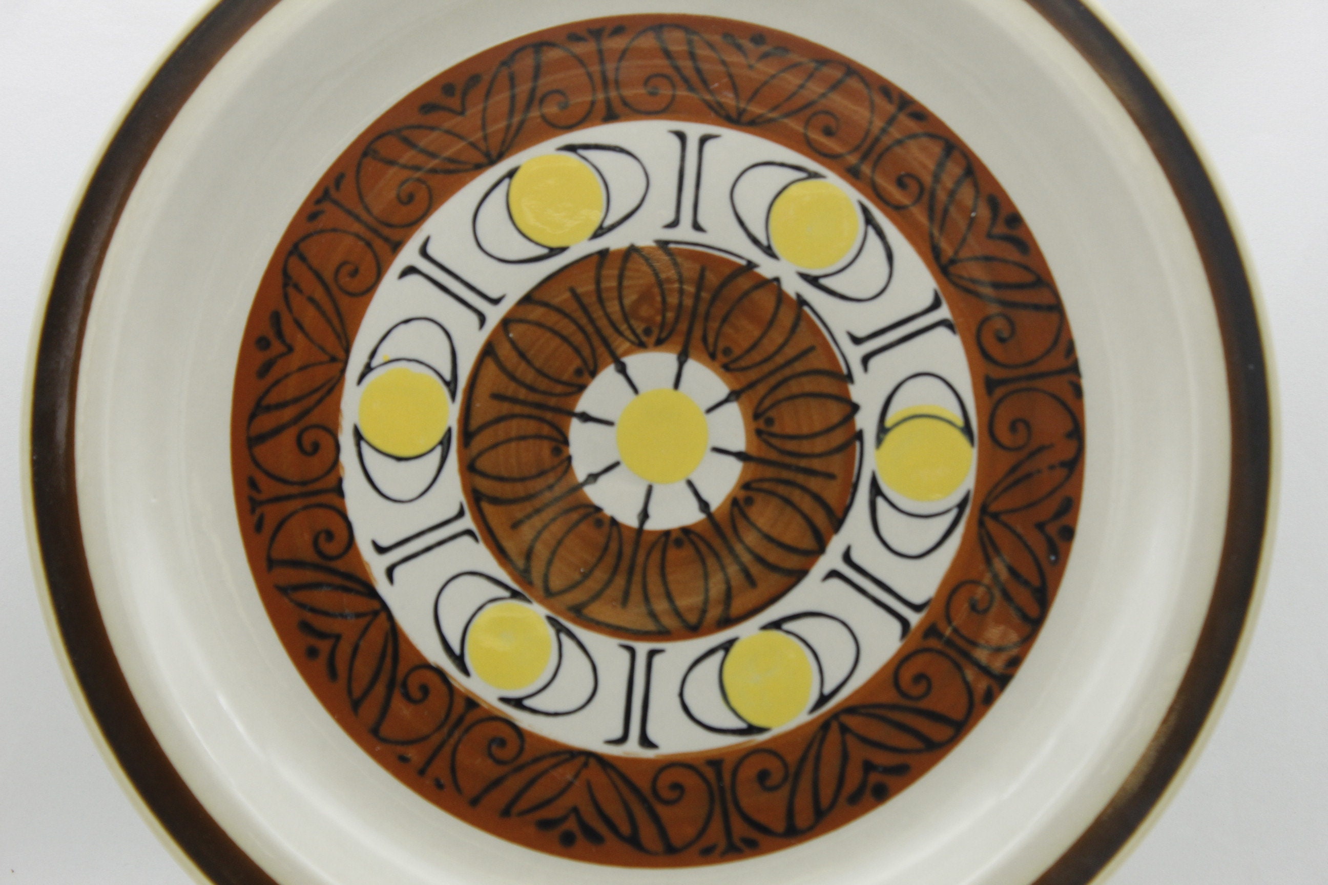 Vintage MCM Topaz Japan Round Stoneware Platter (V8375) - Etsy