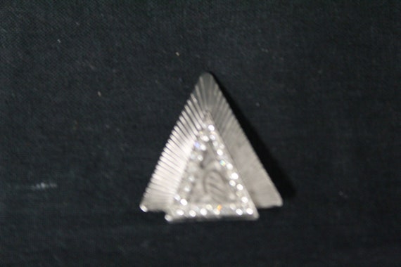 Vintage Silver Triangle Brooch  (V2113) - image 2