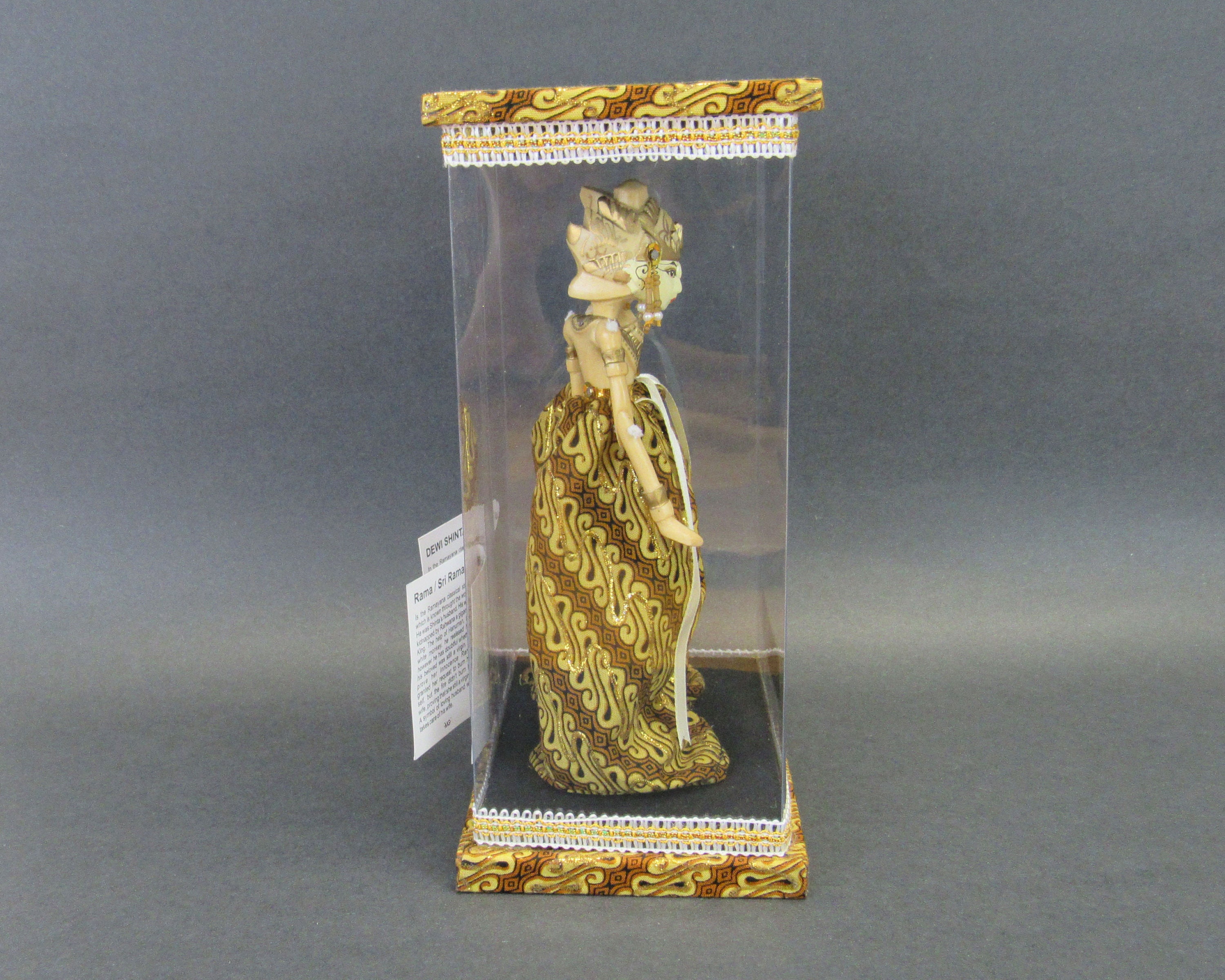 Vintage Rama & Shinta Indonesian Rod Puppets in Original Clear