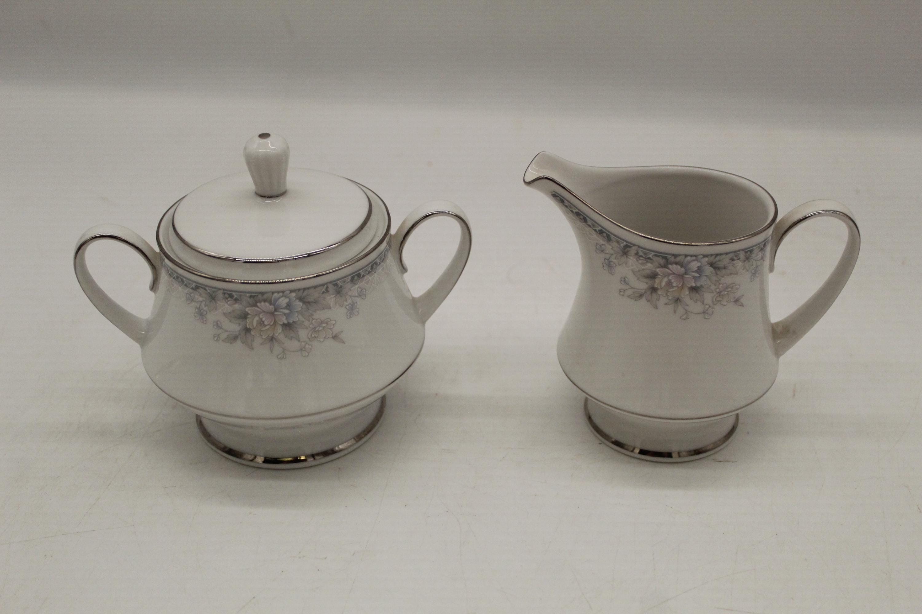 Vintage Noritake Silk Garien Creamer and Double Handled Sugar