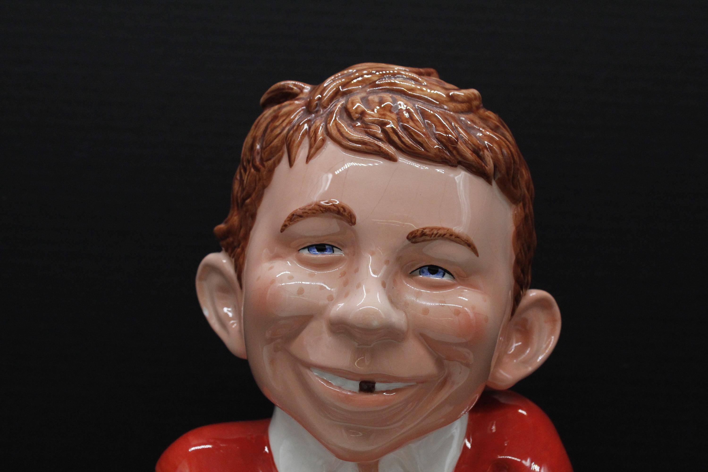 Vintage Mad Magazine Cookie Jar, Alfred Neuman San Francisco Clay