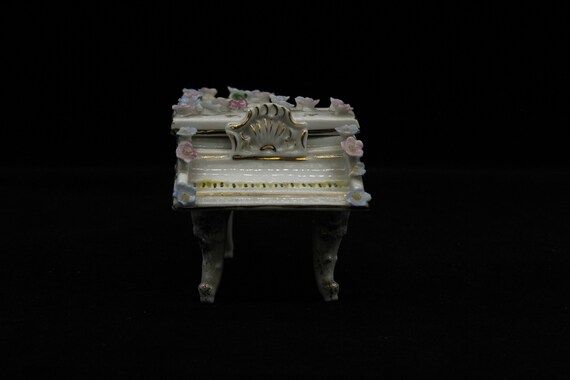 Vintage German Piano with Floral Porcelain and Tr… - image 9