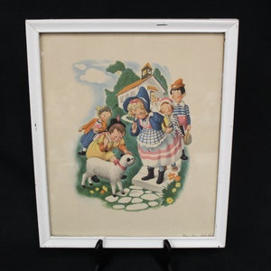 Vintage Mary Had A Little Lamb Print (V4101)