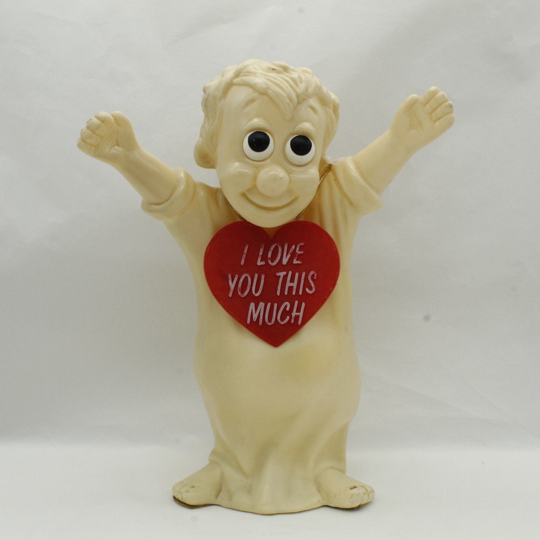 Vintage Russ Berrie Rare Large 1973 I Love You This Much Figurine