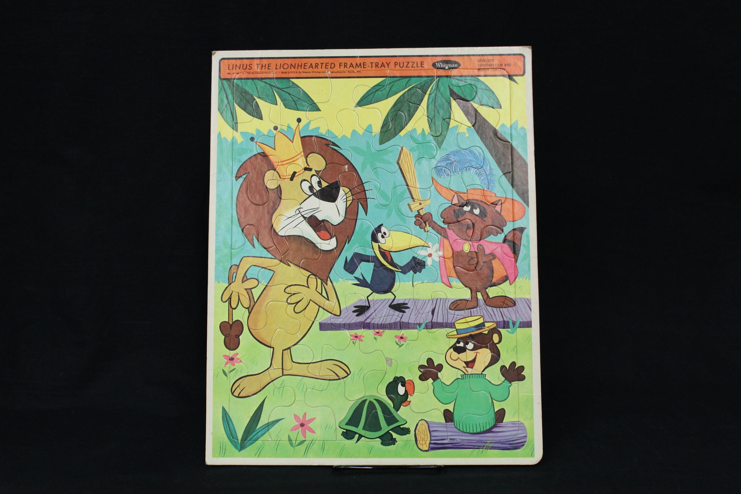 LOSTnFOUNDS★ヴィンテージ★ライオンちゃん★海外★ Vintage Linus the Lionhearted Frame Tray Jigsaw Puzzle (V3753) - Etsy