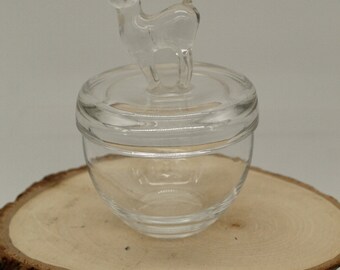 Vintage Dear Clear Glass Jeannette Container Trinket (V9224) - Etsy