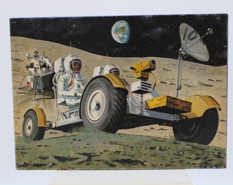 Vintage Moon Buggy Hallmark 1972 Springbok 100 Piece Children's Jigsaw Puzzle in Box (S4526)