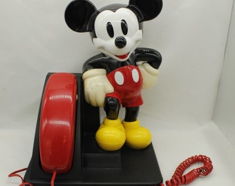 THＥ ＭIＣＫＥＹ ＰＨＯNＥ！ Vintage 1976 The Mickey Mouse Phone Landline Push Button