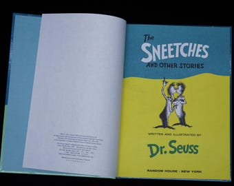 Vintage Dr. Seuss Sneetches and Other Stories Hardcover Book