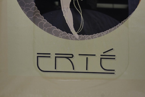 Vintage Erte Gold 1979 Lithograph Mirage Edition Art Poster