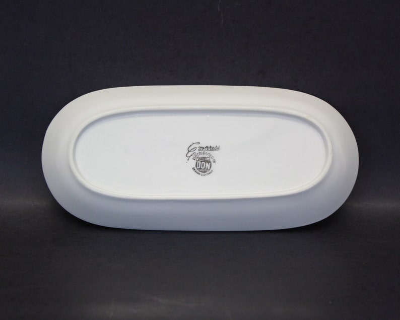 Vintage Edward Don /& Co Empress Tray wGrey and White Design E3538