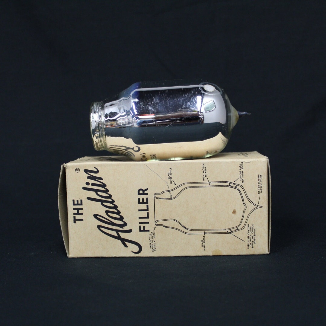 Vintage 1980s Aladdin Half Pint Glass Vacuum Bottle Replacement