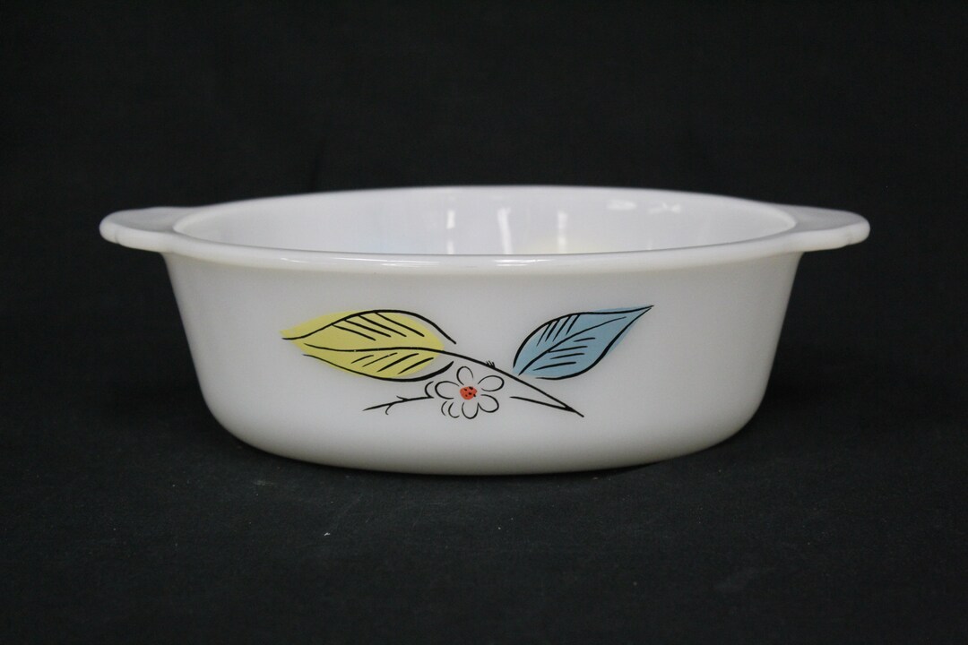 洋書 Ovenwareファイヤーキング Pyrex など ヴィンテージ 食器 Vintage Fire King Pyrex Oval Casserole Dish (V4100) - Etsy