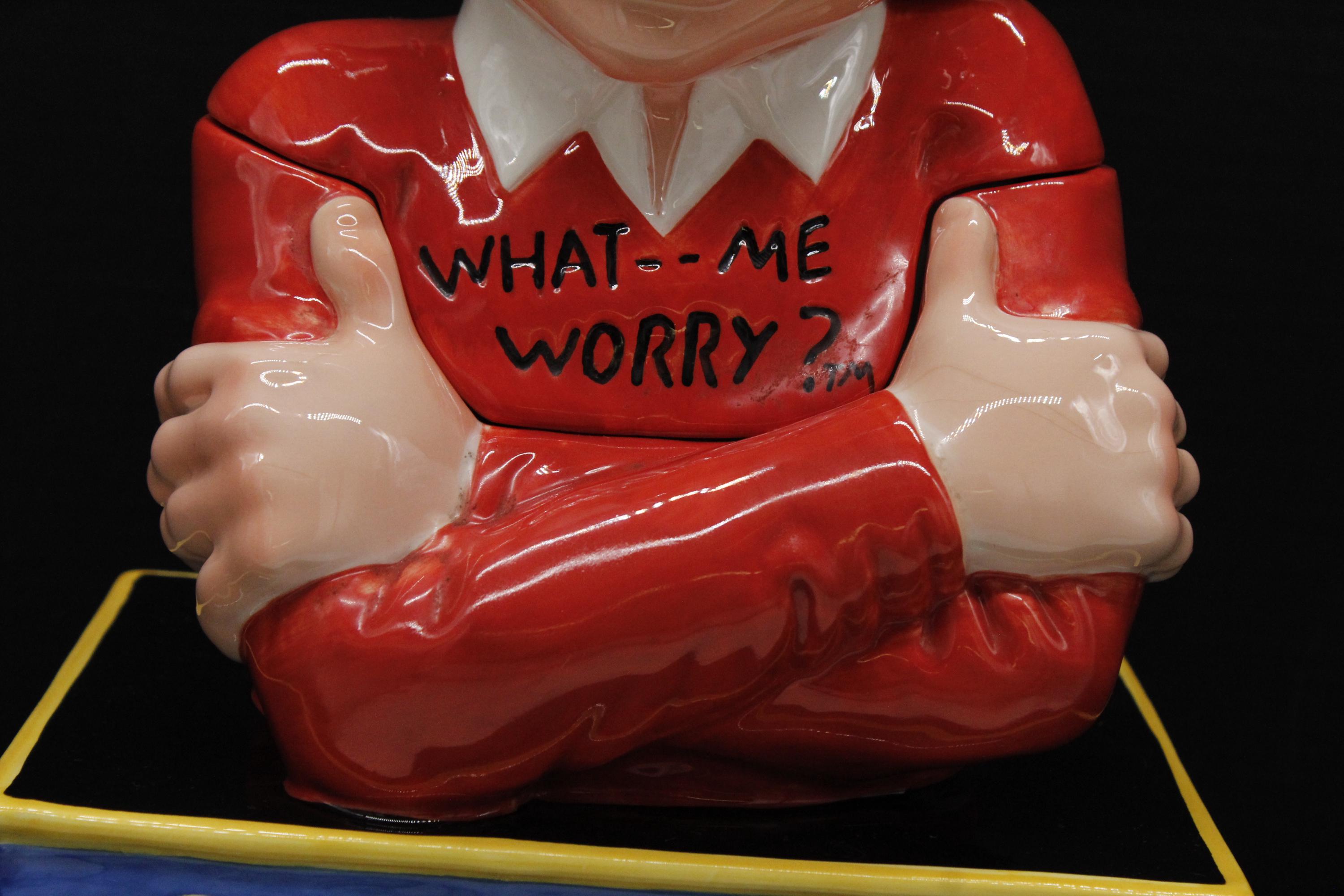 Vintage Mad Magazine Cookie Jar, Alfred Neuman San Francisco Clay