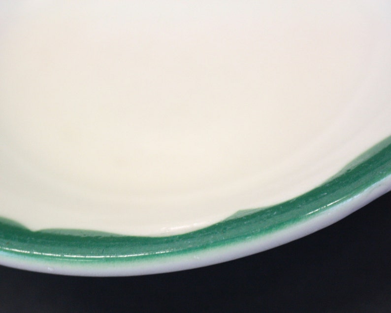 Vintage 5 Tepco Berry Bowls With Teal Wave Border Set Etsy