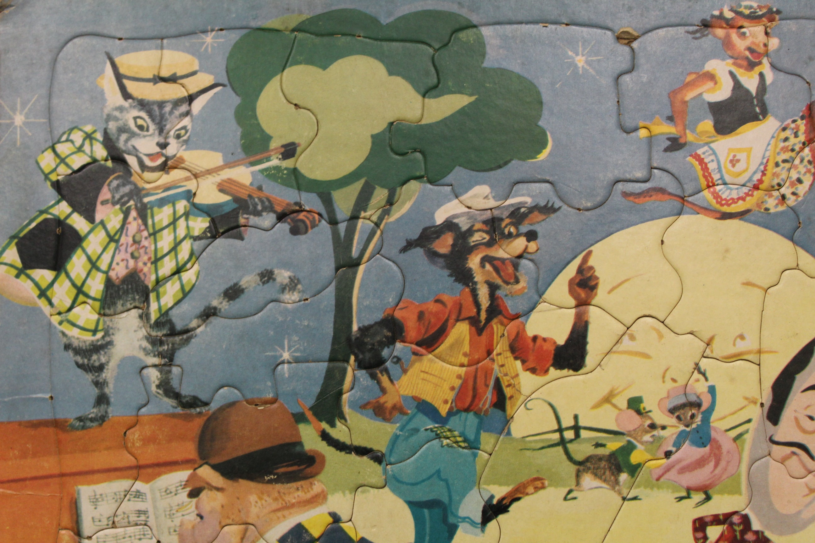 Vintage 'hey Diddle Diddle' Built Rite Puzzle V5367 - Etsy