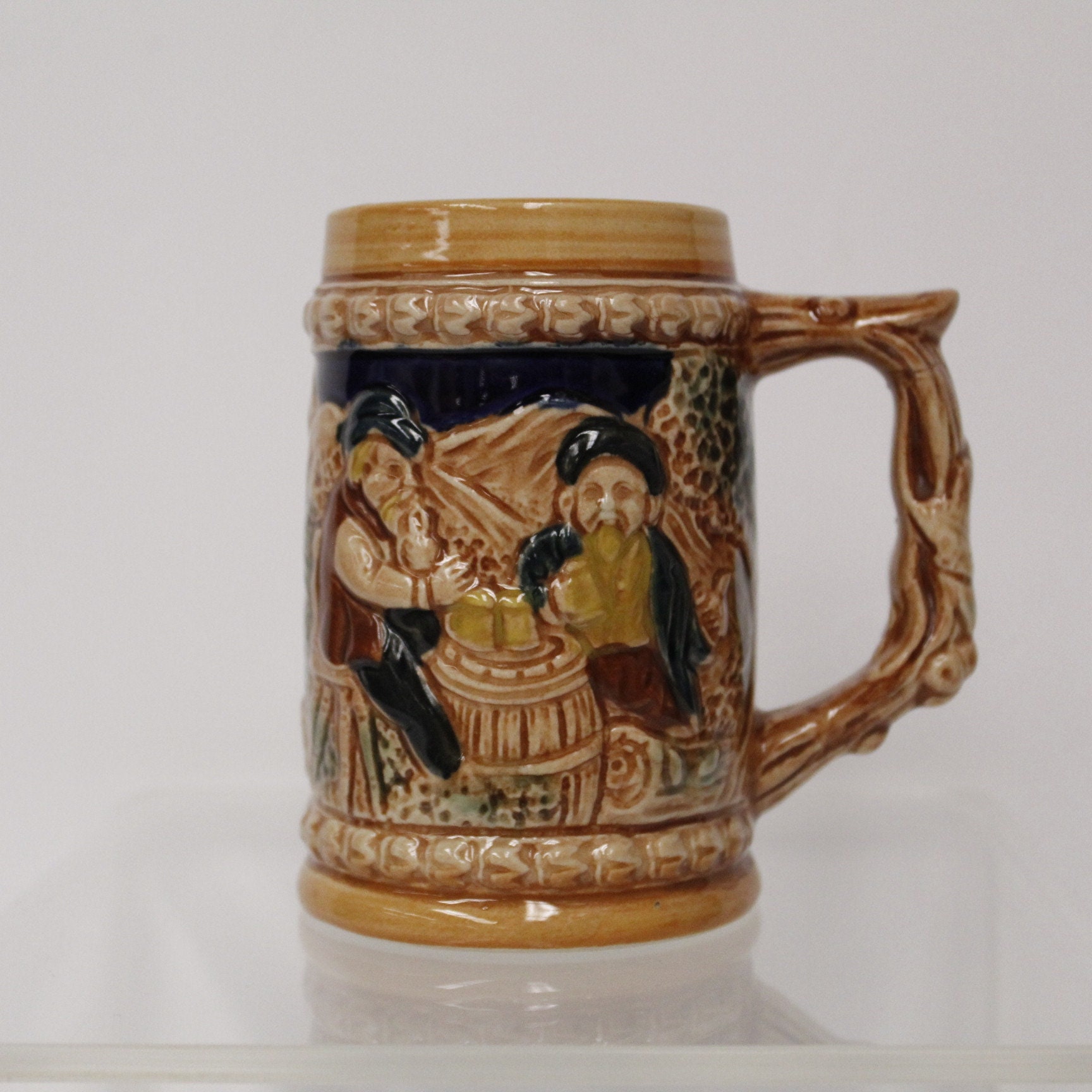 Vintage Beer Stein German Design Japan Ceramic Decorative (V6817