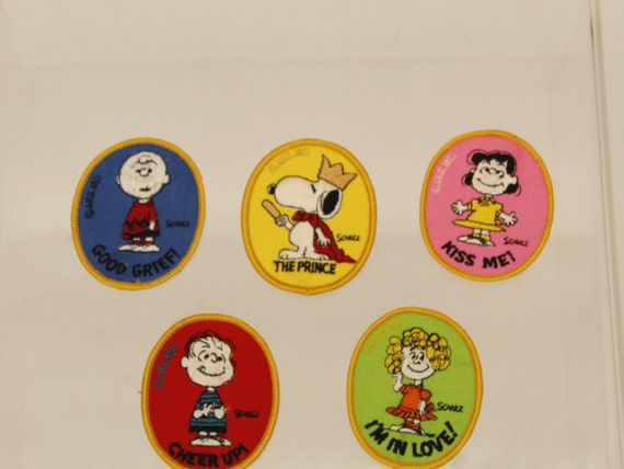 Vintage 1970s Peanuts Sew-on Patches: Charlie Brown, Snoopy