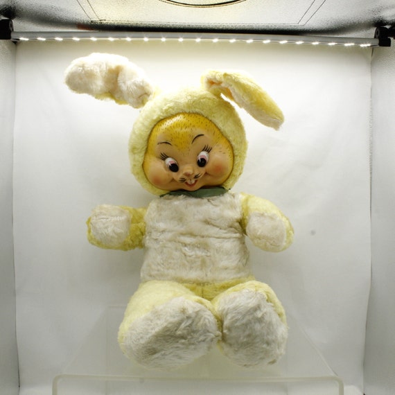 Vintage Rushton Yellow Bunny Rabbit Plush (V7641) - Etsy
