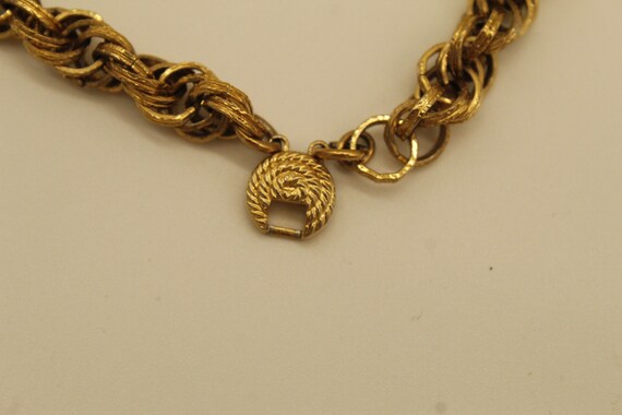 Vintage Monet Double Strand Gold Tone Bracelet (V… - image 3