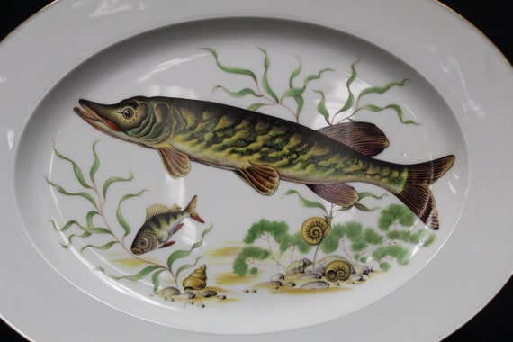 食器 ARABIA - Gustavsberg Fish plate  all color JKW Rosenthal Fish Platter / Large Pike Fish Oval Serving