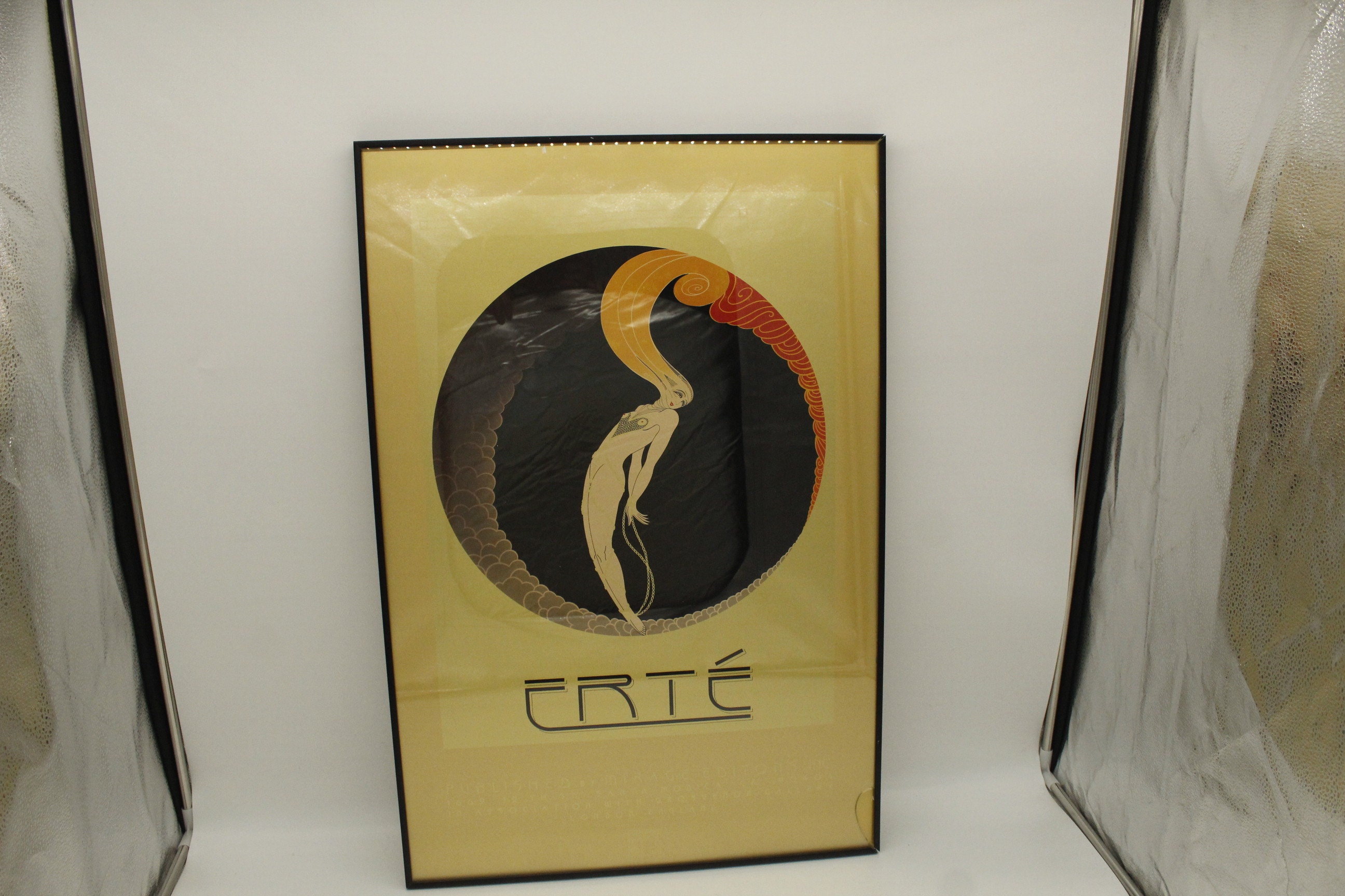 Vintage Erte Gold 1979 Lithograph Mirage Edition Art Poster