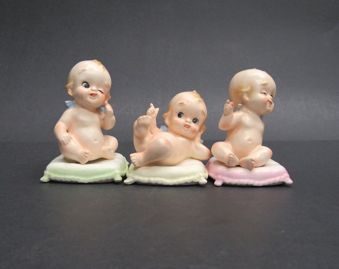 Ravissant Petit Tableau Ancien Kewpie Pour Décor De Poupée