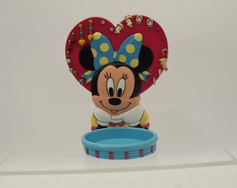 Vintage Minnie Mouse Post Earrings Holder with Original Piece (V9104)