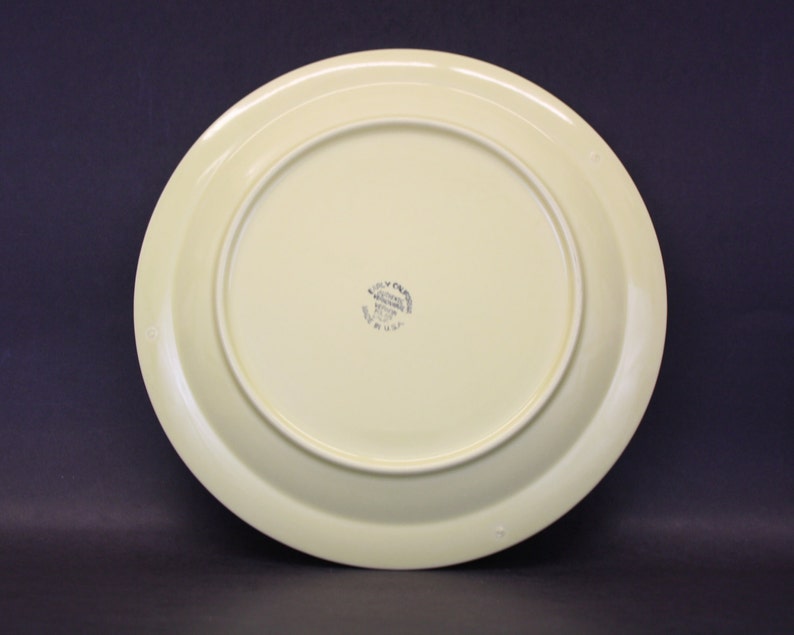 E7590 Vintage Vernonware /'Early California/' Yellow Luncheon Plate