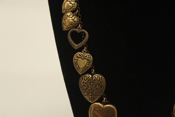 Vintage Pididdly Links Victorian Hearts Brass Ton… - image 4