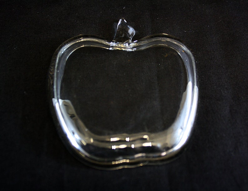 Vintage Clear Glass Apple Shaped Ashtrays Set of 4 E6144 Etsy
