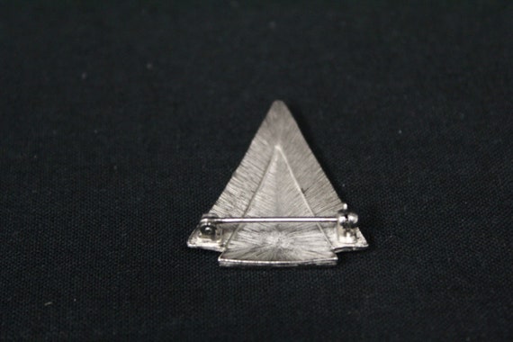 Vintage Silver Triangle Brooch  (V2113) - image 3