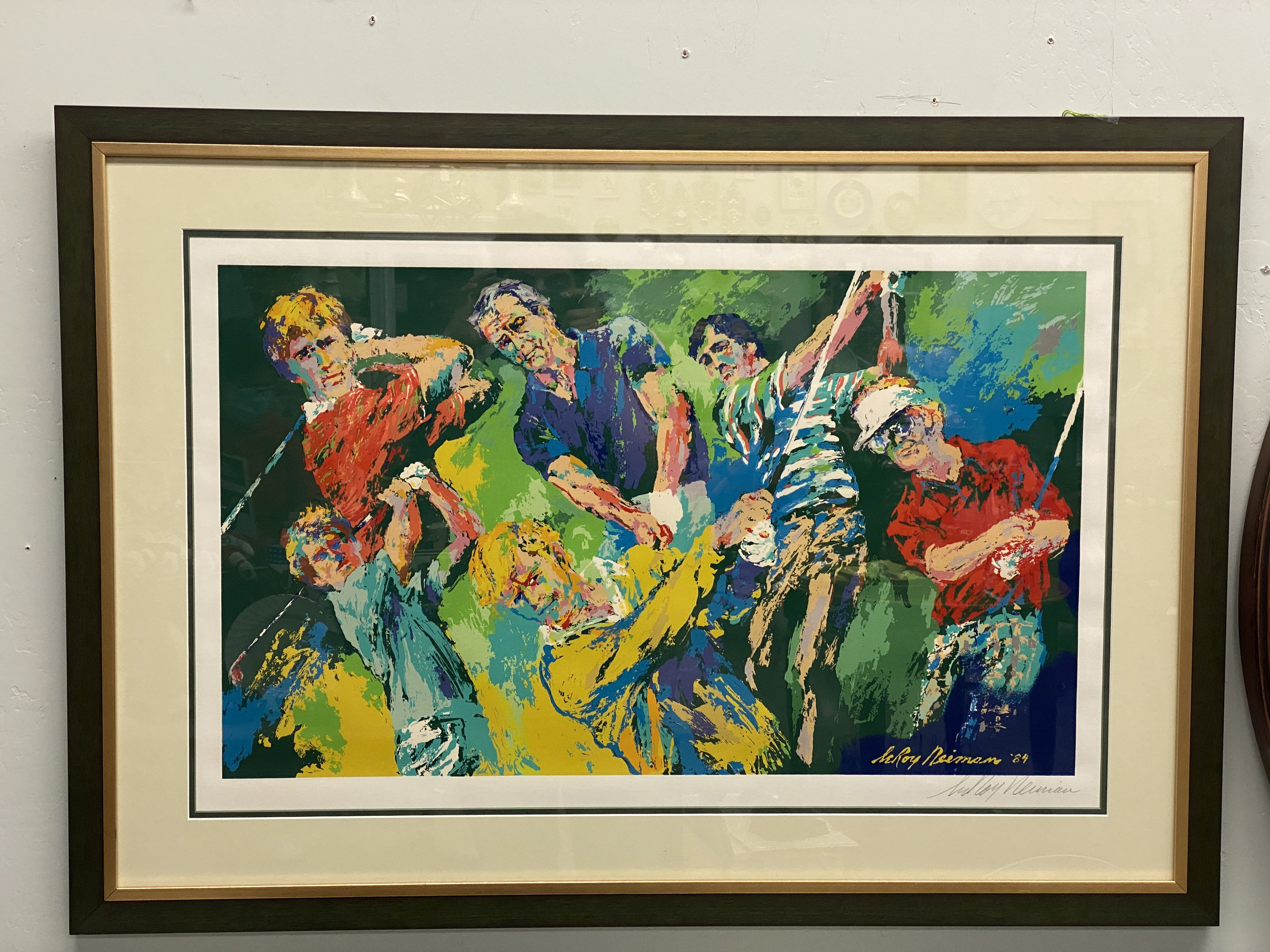 ち*6様 Leroy Neiman オーガスタ ゴルフ シルクスクリーン Amazon.com: LEROY NEIMAN 