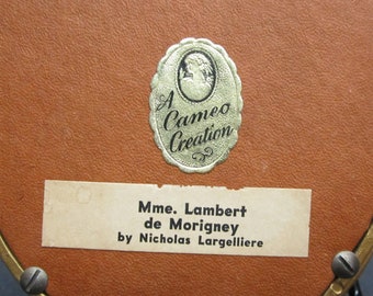 Vintage Cameo Creation 'mme Lambert De Morigney' Framed Wall Art