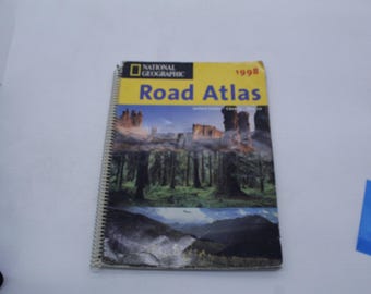 Vintage National Geographic 1998 Road Atlas Map, USA Canada Mexico (S2535)