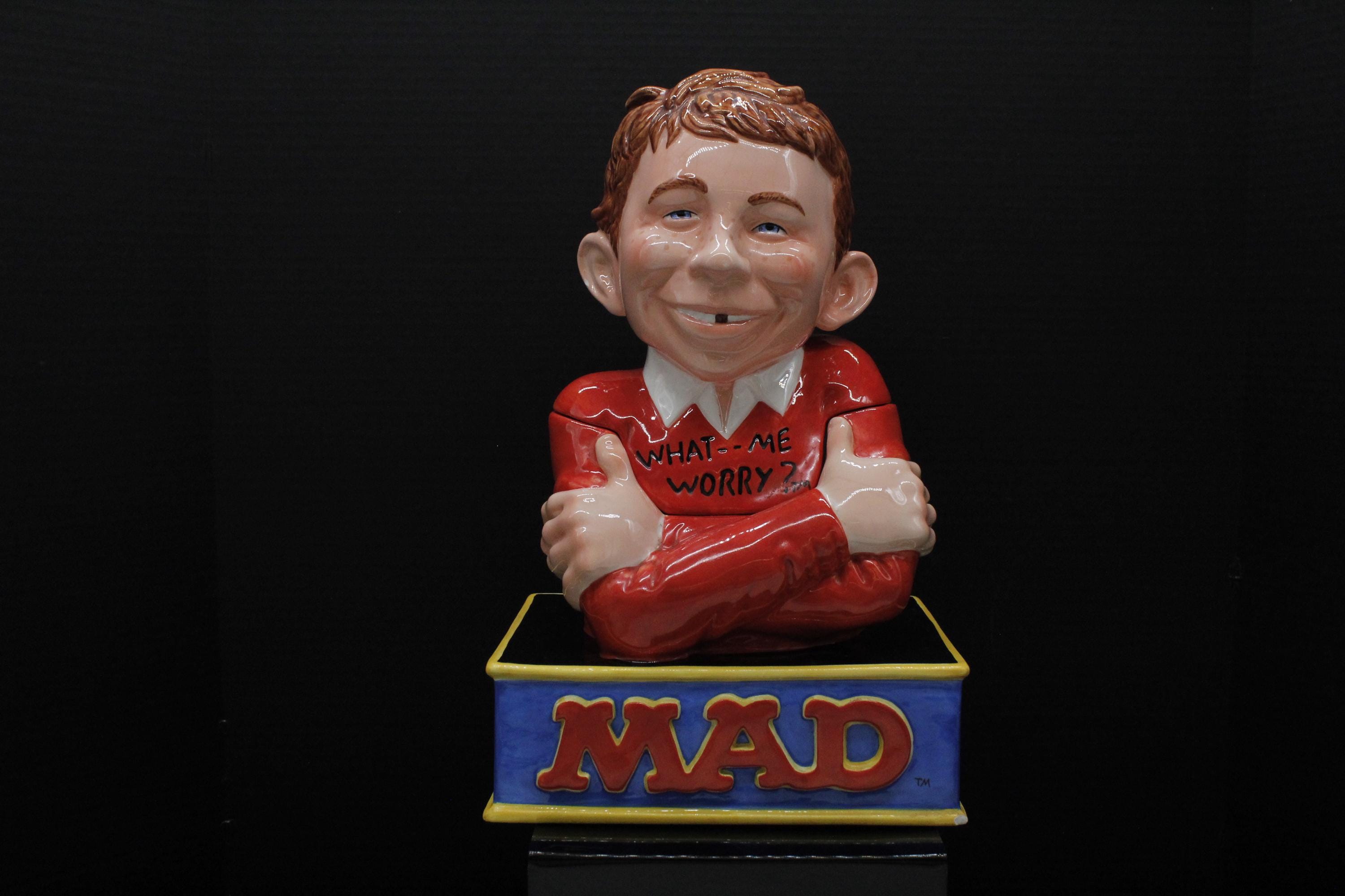 Vintage Mad Magazine Cookie Jar, Alfred Neuman San Francisco Clay