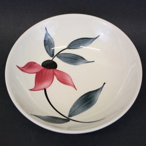 Vintage 1955 Stenson China Berry Dessert Bowl with Pink Flowers (E2530)