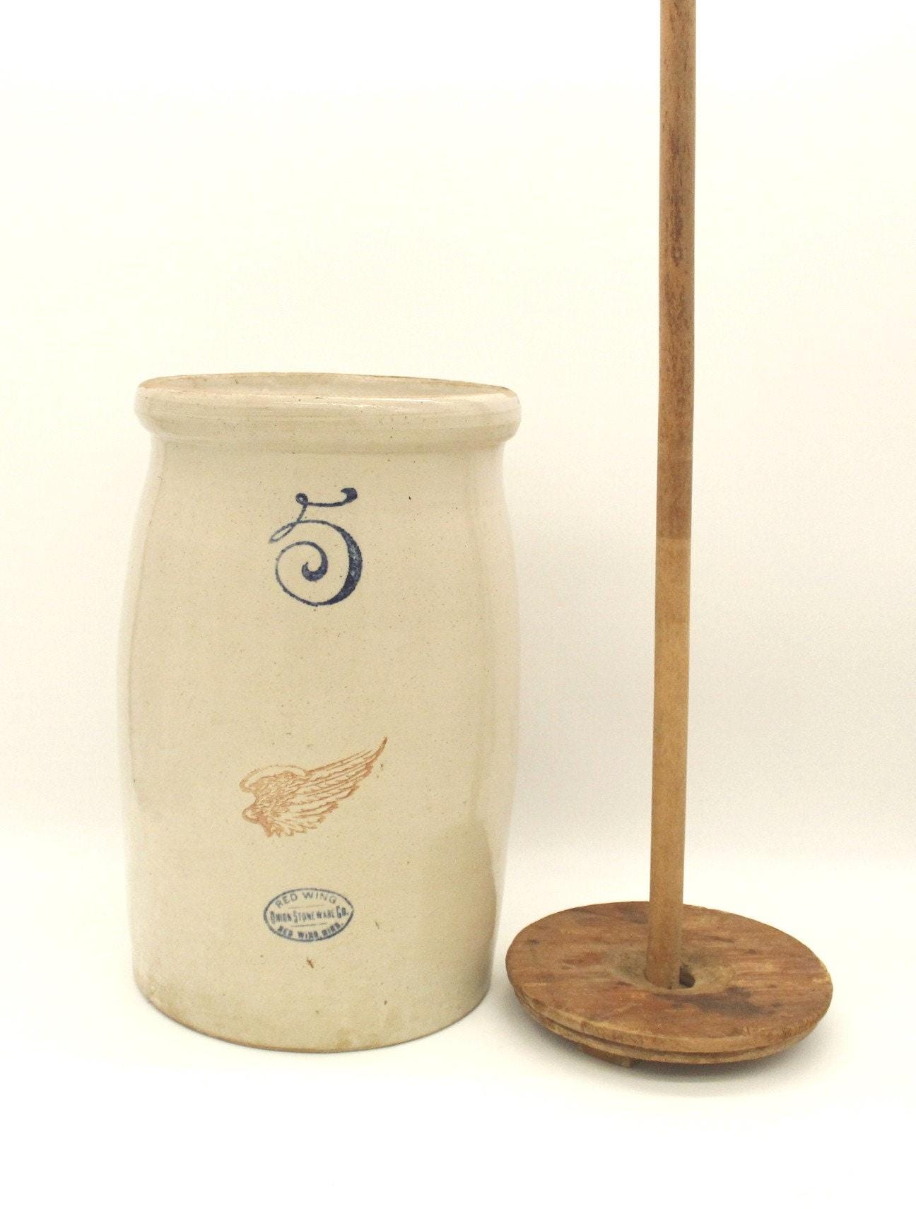 Dollhouse Miniature Butter Churn - 1:12 Scale Stenciled Wooden Accessory For Miniature Settings - View #10