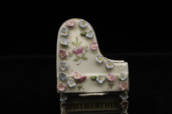 Vintage German Piano with Floral Porcelain and Tr… - image 6