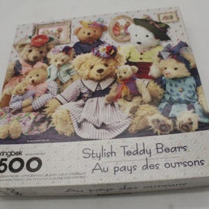 Vintage Teddy Bear Puzzle - Etsy