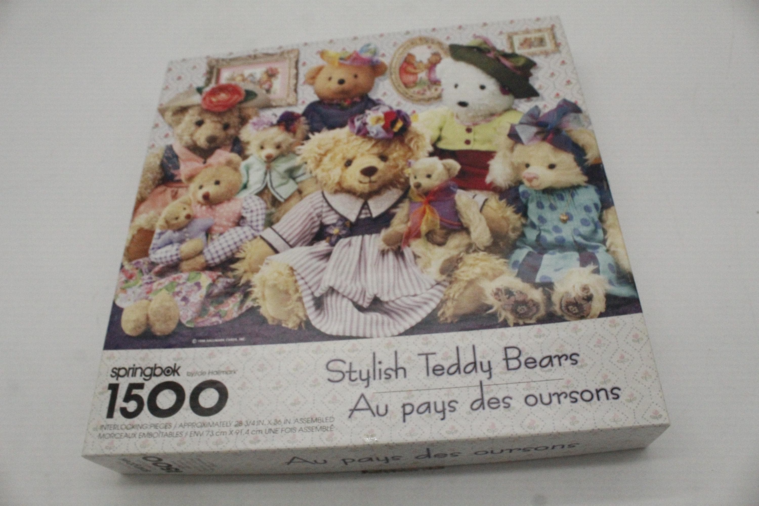 Vintage Stylish Teddy Bears Springbok Hallmark 1500 Pc Puzzle