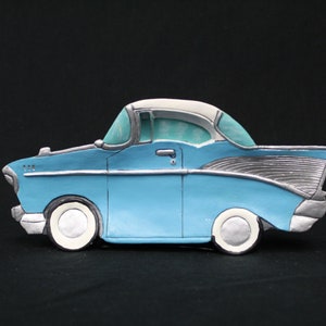 Vintage 1995 Promo Accents Blue Classic Bel Air Car Wallet and Key Caddy (V5801)