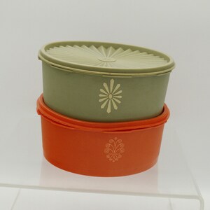 Vintage Green & Orange Tupperware Set of 2 (V8915) - Etsy