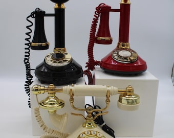 Vintage Phone Landline Push Button (S4612)