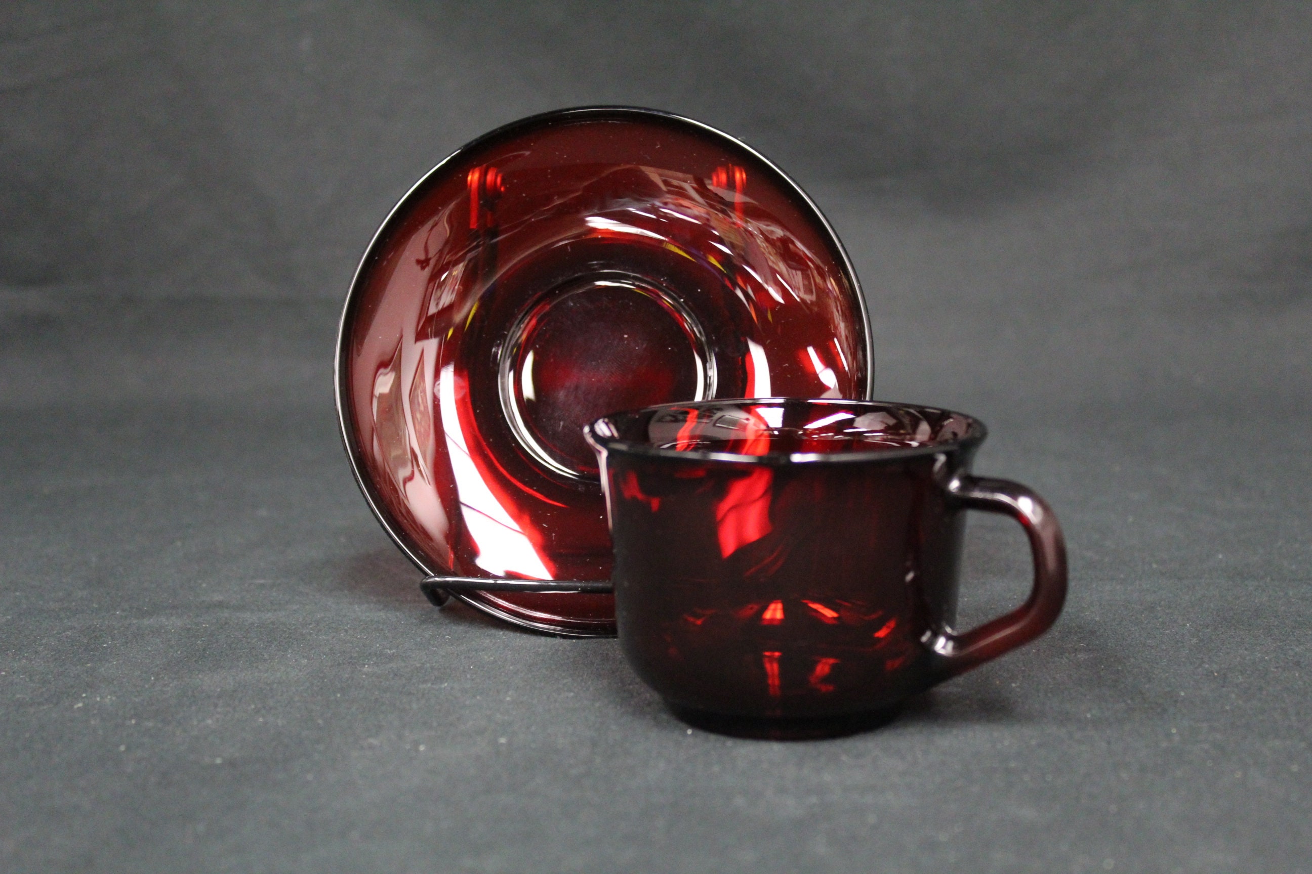 Red Co. Set of 6 Clear Glass 6.75 Oz Footed Tea and Coffee Mugs — Red Co.  Goods